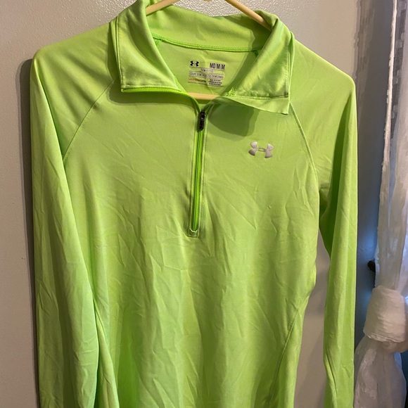 Green Under Amour Quarter Zip - Picture 1 of 4